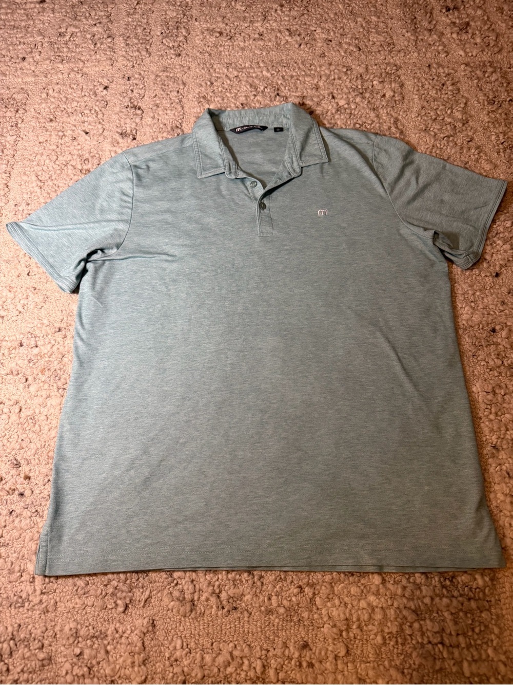 Travis Mathew Heather Seafoam Polo
